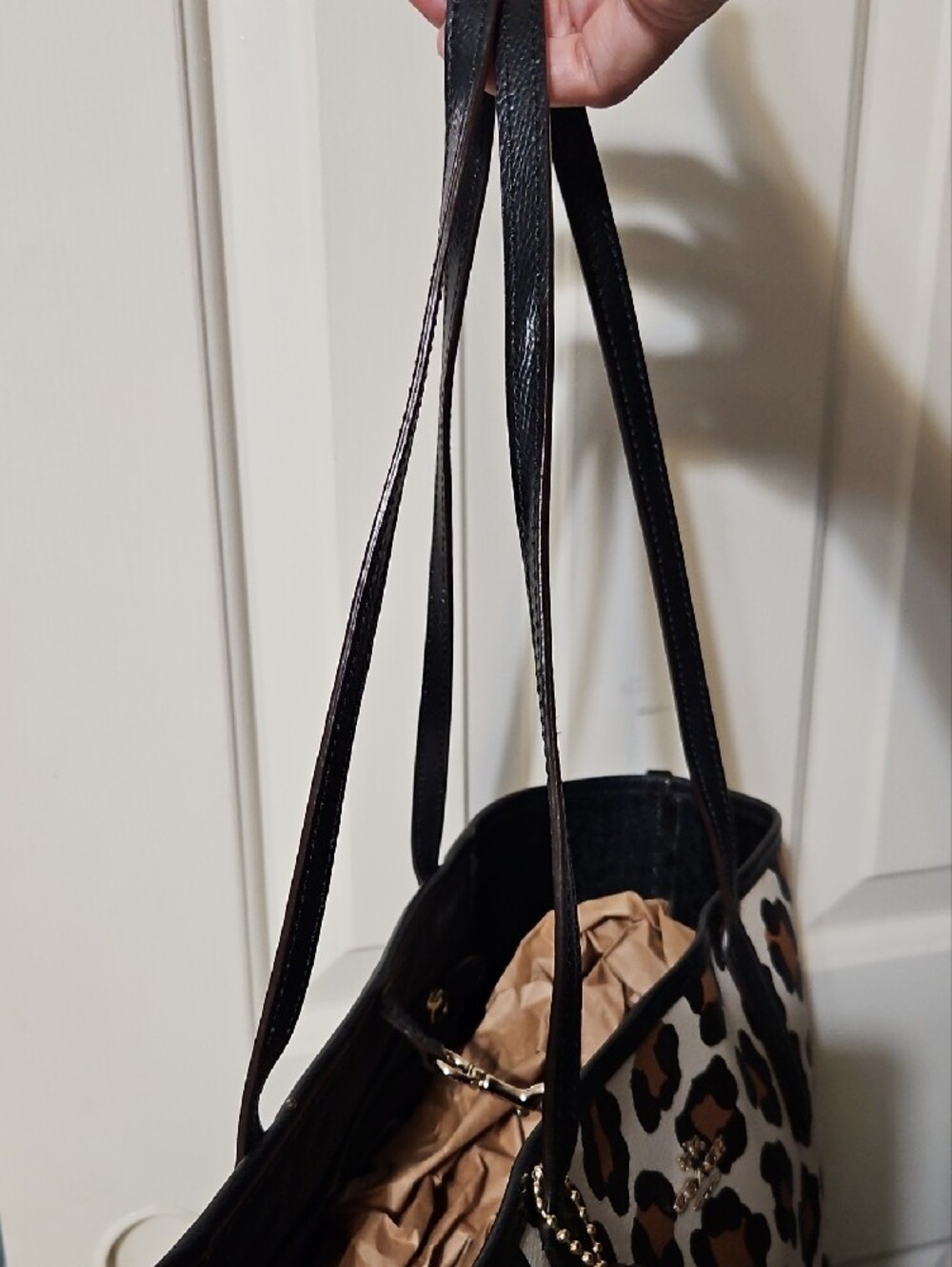 COACH EUC Leopard-Print City Tote - Picture 4 of 13